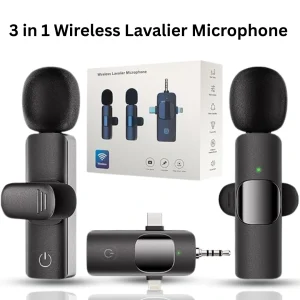 3 in 1 Wireless Lavalier Microphone