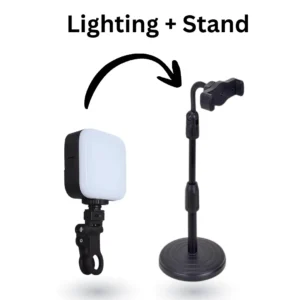 Short Description Compact and powerful M-88 Mini LED Light with cooking stand to create bright, professional videos and live streams directly from your table. Perfect for content creators, online sellers, and live streaming.