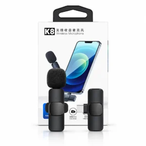 K8 Wireless Microphone For Mobile Vlogging And Video Recording