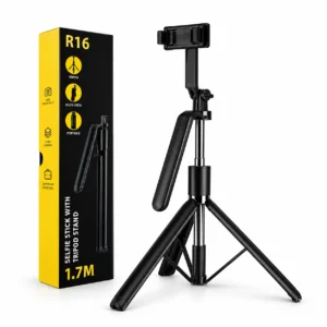 R16 selfie stick with tripod stand 1.7 meter for mobile photography